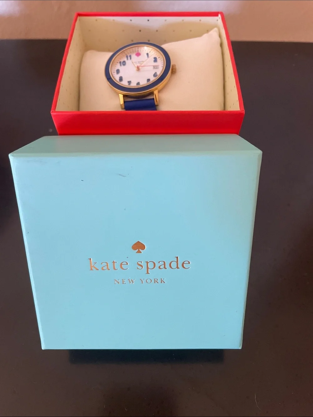 kate spade Kids Blue Silicone Strap Watch with Gold-Tone Case